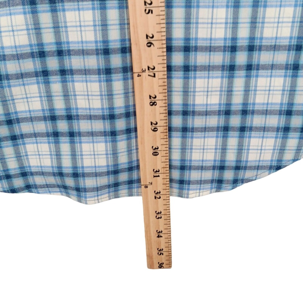Peter Millar Shirt Mens M Blue Plaid Gator Creek Flannel Preppy Classic - Picture 10 of 14